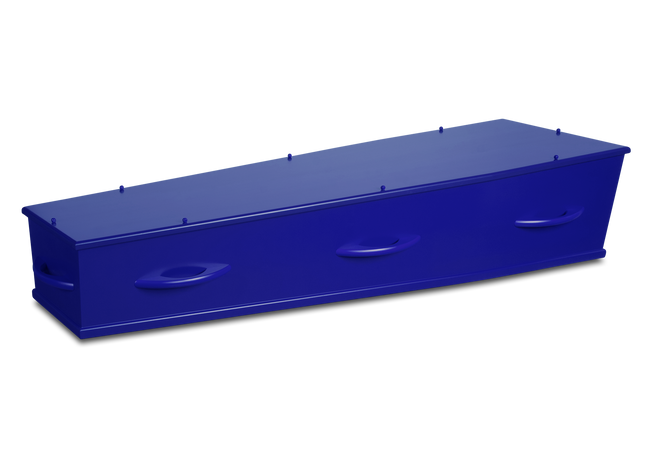 Uitvaartkist Blauw Gelakt