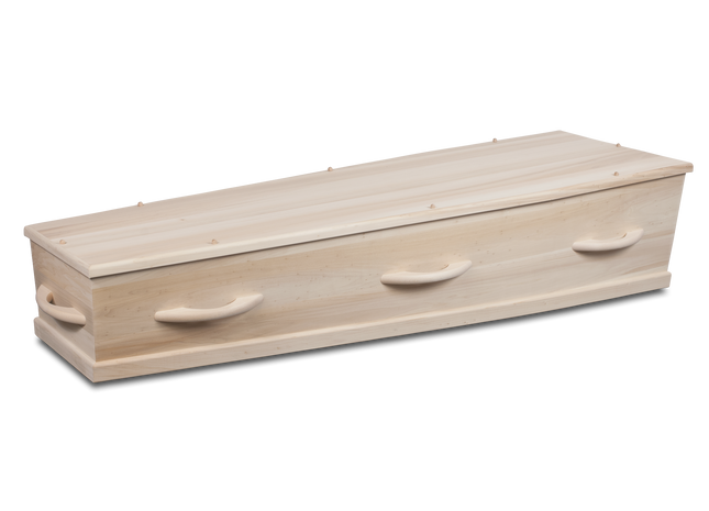 Uitvaartkist Massief Populierenhout 1x Verlengd en verbreed