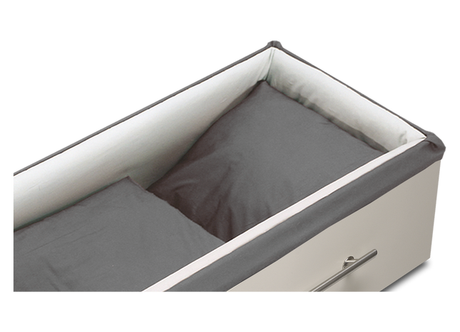 Uitvaartkist Modern Wit 1x Verlengd en verbreed