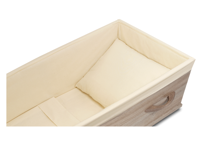 Uitvaartkist Grijze Wax met verhoogde deksel