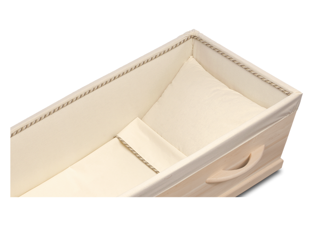 Uitvaartkist Massief Populierenhout 2x Verbreed en 1x Verlengd